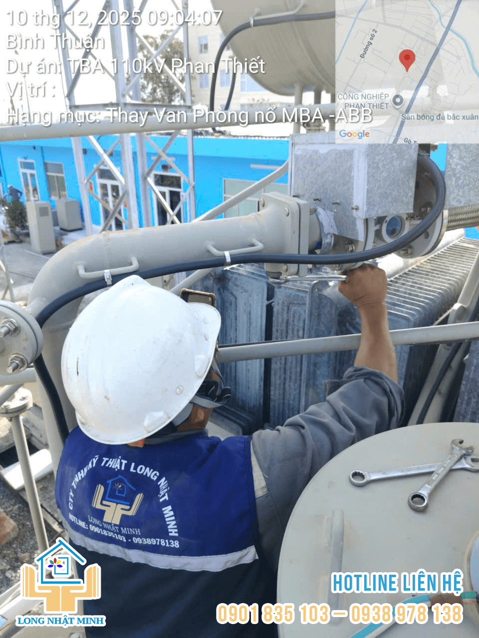 Cung cấp vật tư van xả áp và lọc dầu máy biến áp 110kV Phan Thiết