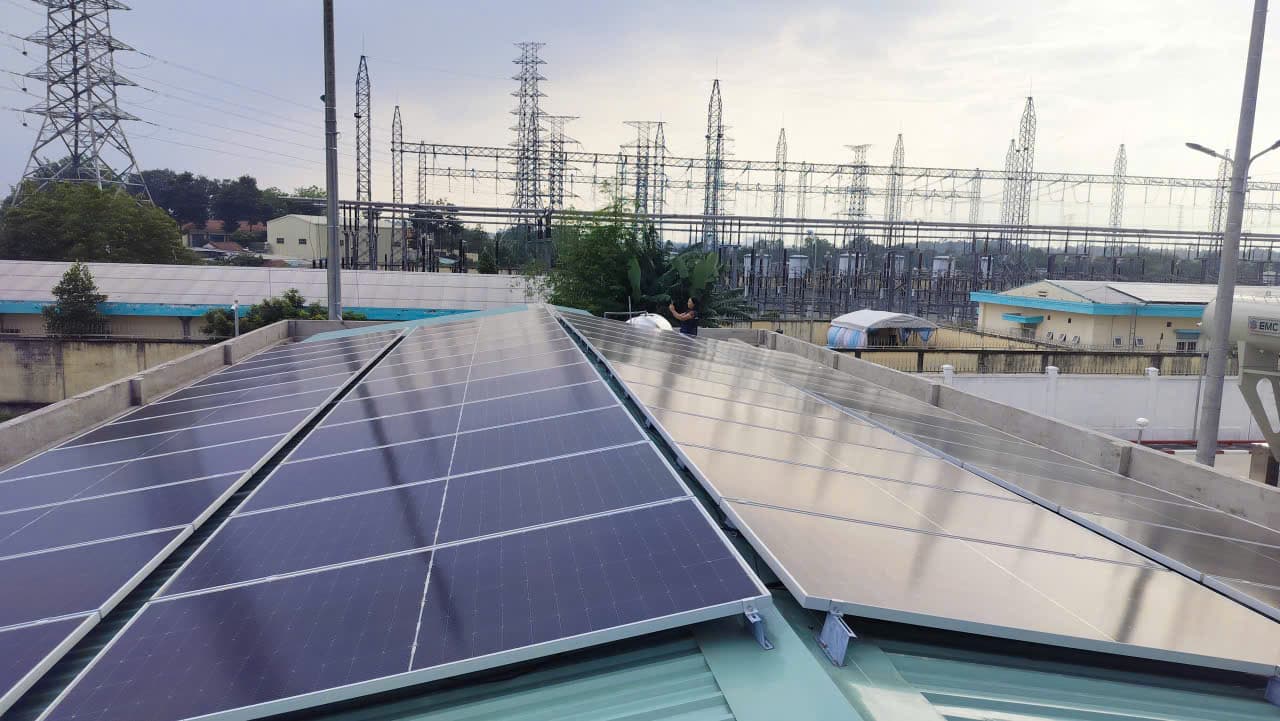 Điện mặt trời áp mái trạm biến áp 110KV